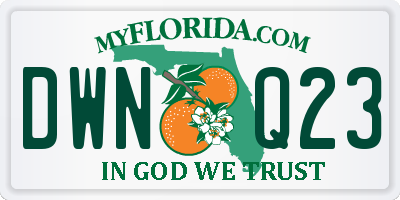 FL license plate DWNQ23