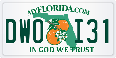 FL license plate DWOI31
