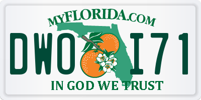 FL license plate DWOI71