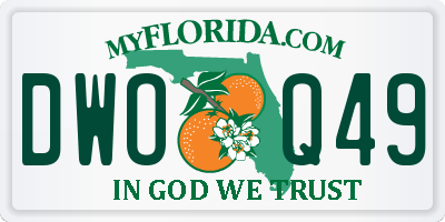 FL license plate DWOQ49
