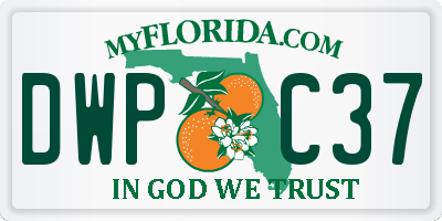 FL license plate DWPC37