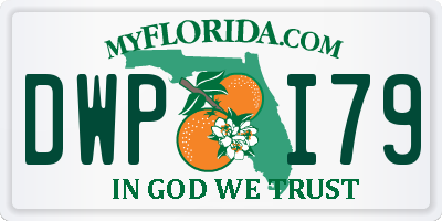 FL license plate DWPI79