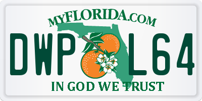 FL license plate DWPL64