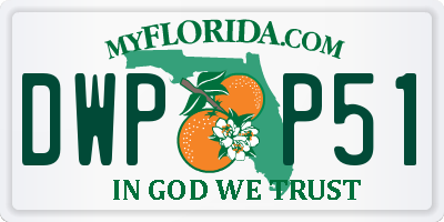 FL license plate DWPP51