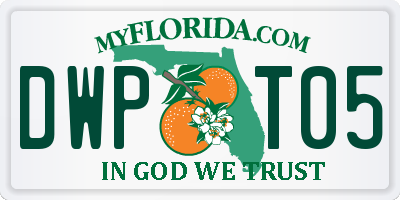 FL license plate DWPT05