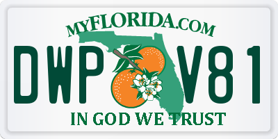 FL license plate DWPV81