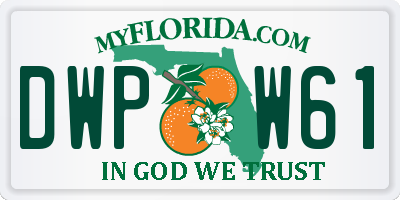 FL license plate DWPW61