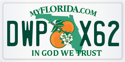 FL license plate DWPX62