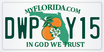 FL license plate DWPY15