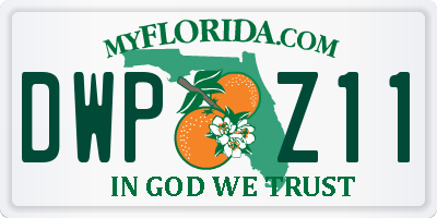 FL license plate DWPZ11