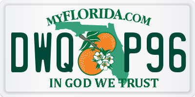 FL license plate DWQP96