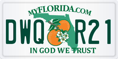 FL license plate DWQR21