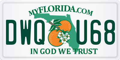 FL license plate DWQU68