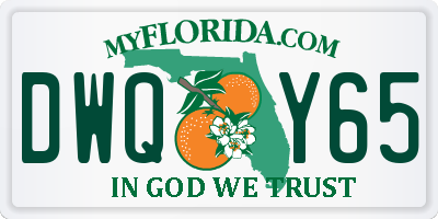 FL license plate DWQY65