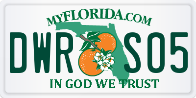 FL license plate DWRS05