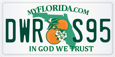 FL license plate DWRS95