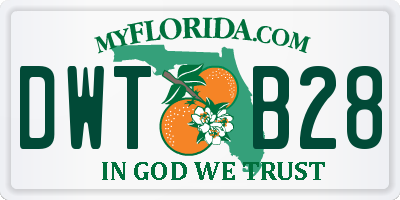 FL license plate DWTB28