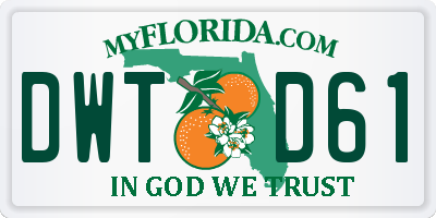 FL license plate DWTD61