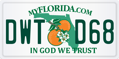 FL license plate DWTD68