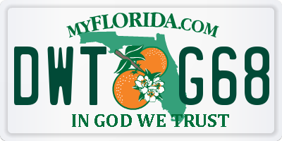 FL license plate DWTG68