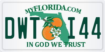 FL license plate DWTI44