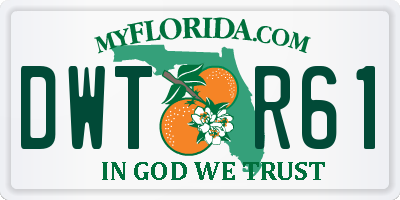 FL license plate DWTR61