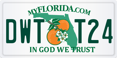 FL license plate DWTT24