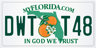 FL license plate DWTT48
