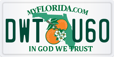 FL license plate DWTU60