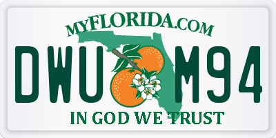FL license plate DWUM94