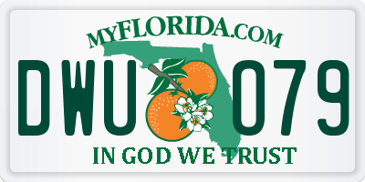 FL license plate DWUO79