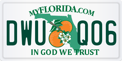 FL license plate DWUQ06
