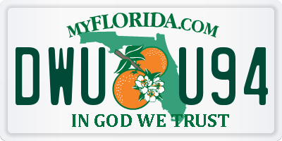 FL license plate DWUU94