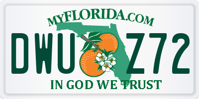 FL license plate DWUZ72
