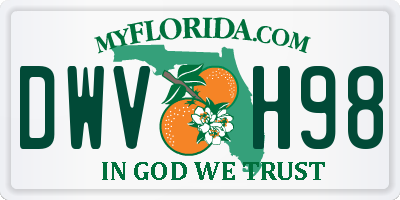 FL license plate DWVH98