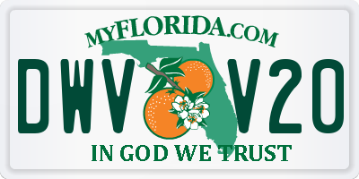 FL license plate DWVV20