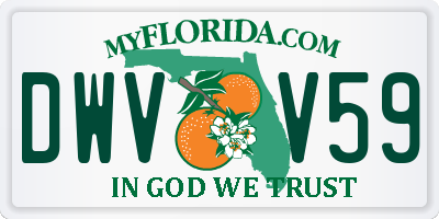 FL license plate DWVV59