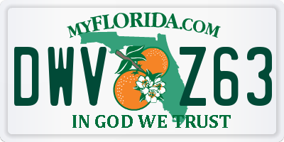 FL license plate DWVZ63