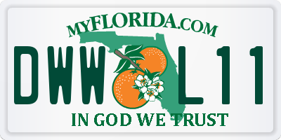 FL license plate DWWL11