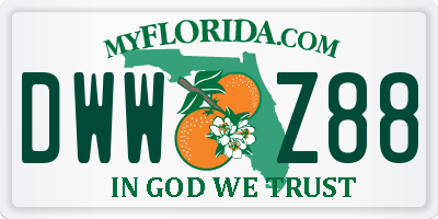 FL license plate DWWZ88