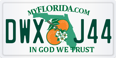 FL license plate DWXJ44