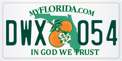 FL license plate DWXO54