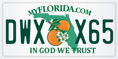 FL license plate DWXX65