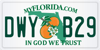 FL license plate DWYB29