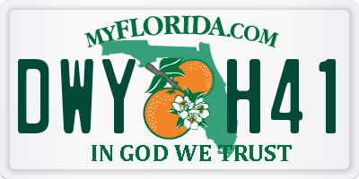 FL license plate DWYH41