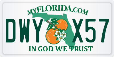 FL license plate DWYX57
