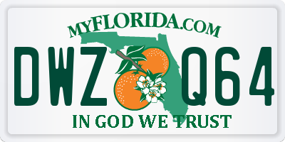 FL license plate DWZQ64