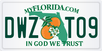 FL license plate DWZT09