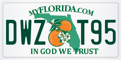FL license plate DWZT95