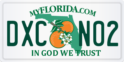 FL license plate DXCN02